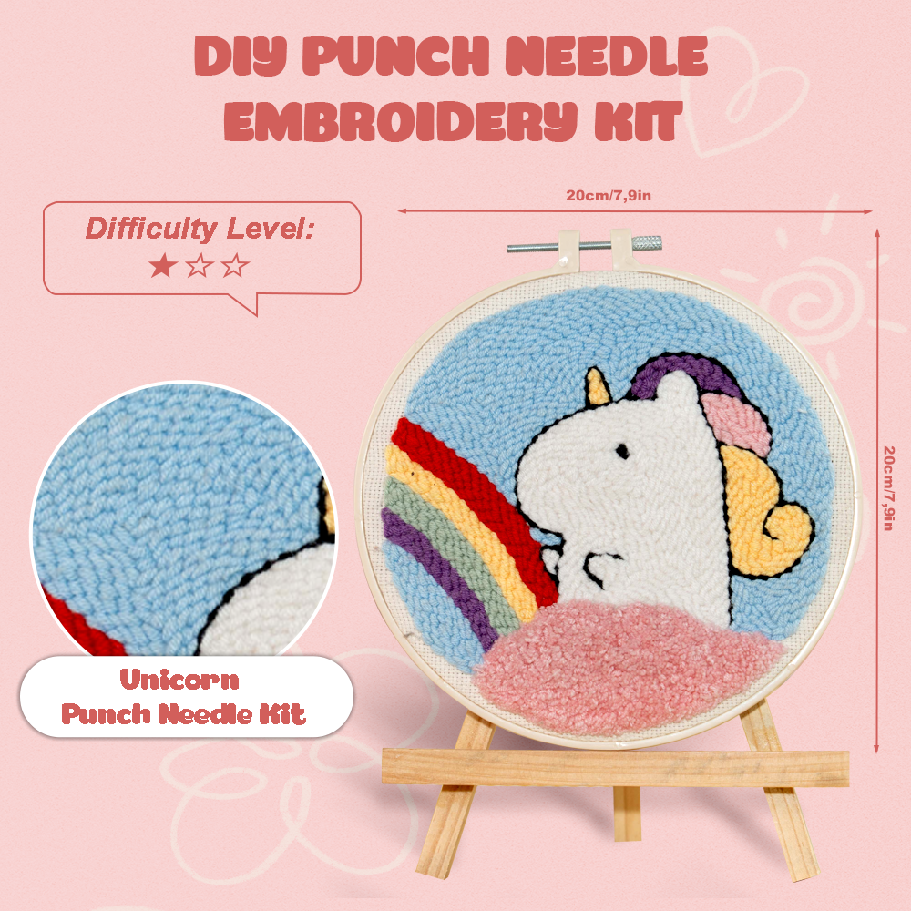 Unicorn Punch Needle Kit