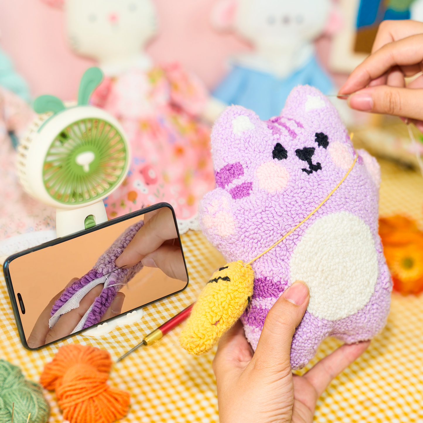 Neko The Cat Plush Toy Punch Needle Kit