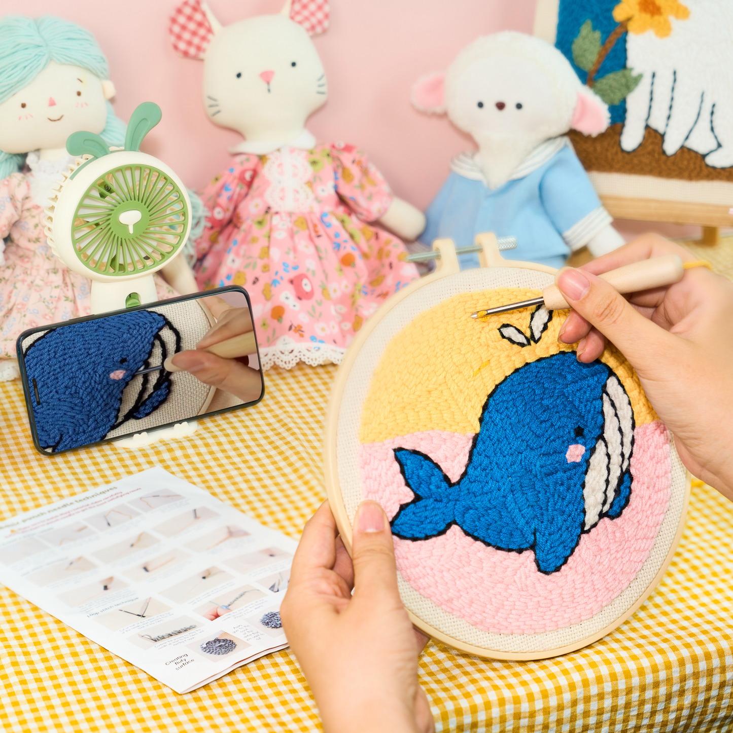 Whale Punch Needle Kit