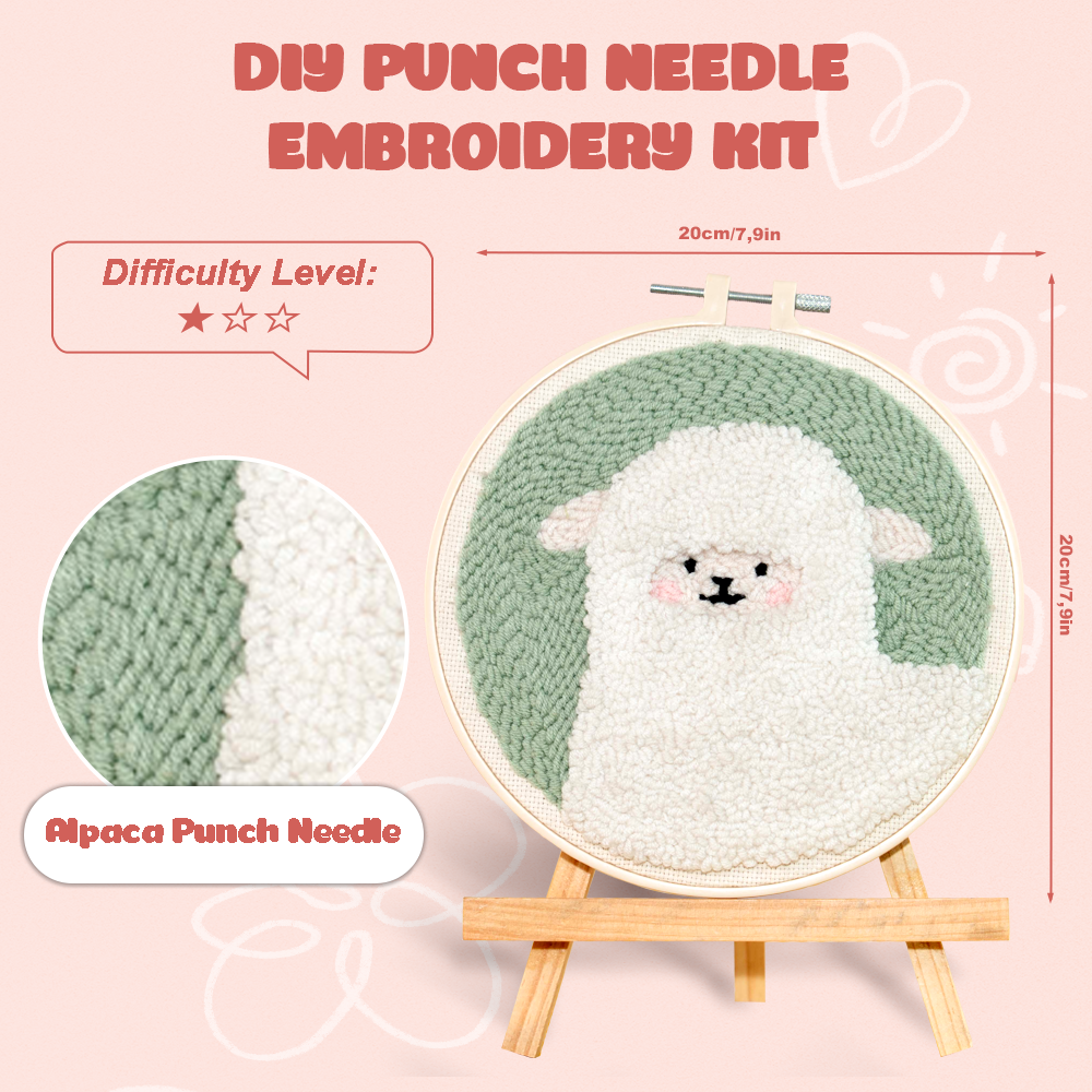 Alpaca Punch Needle Kit