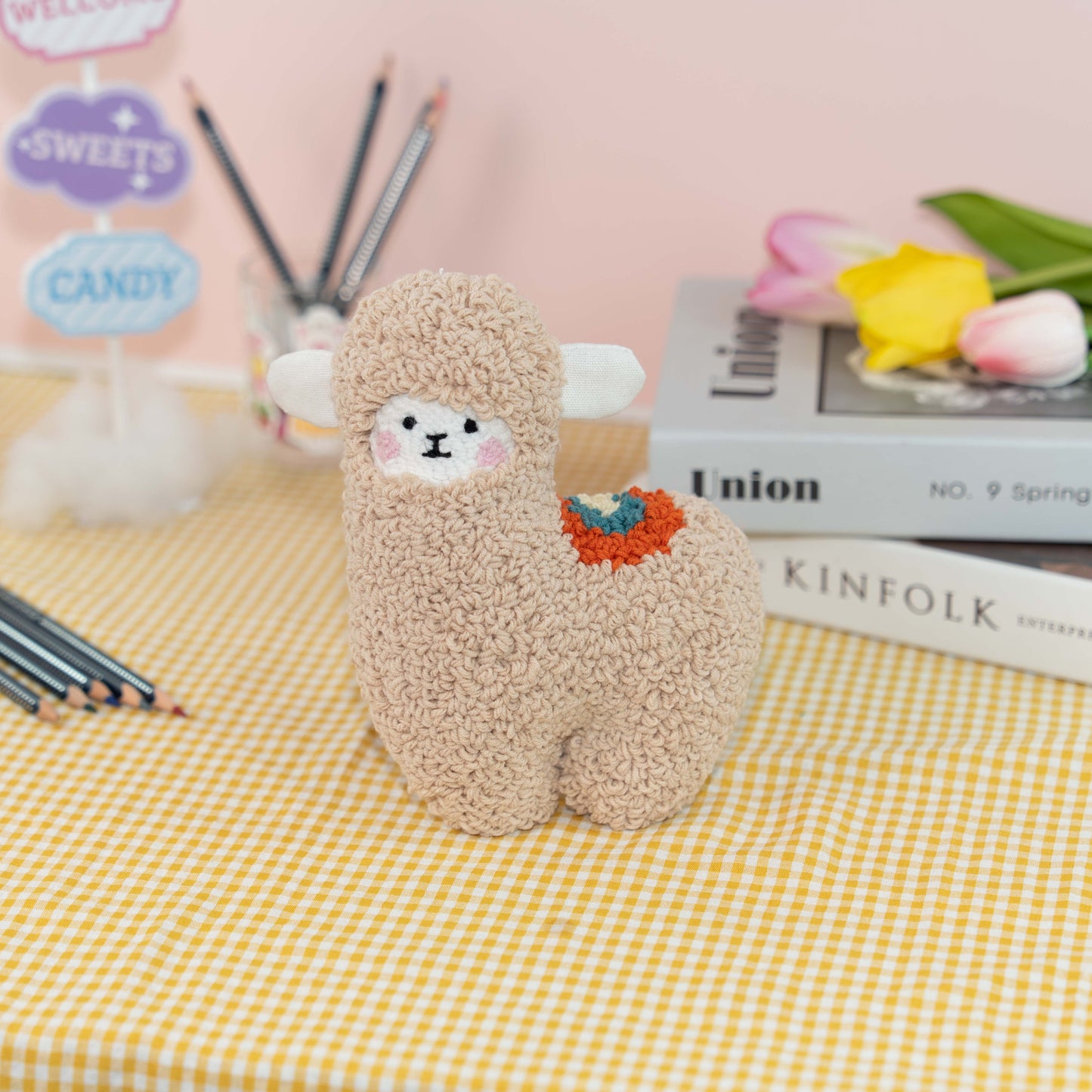 Milo, Coco, Lumi The Alpaca Plush Toy Punch Needle Kit