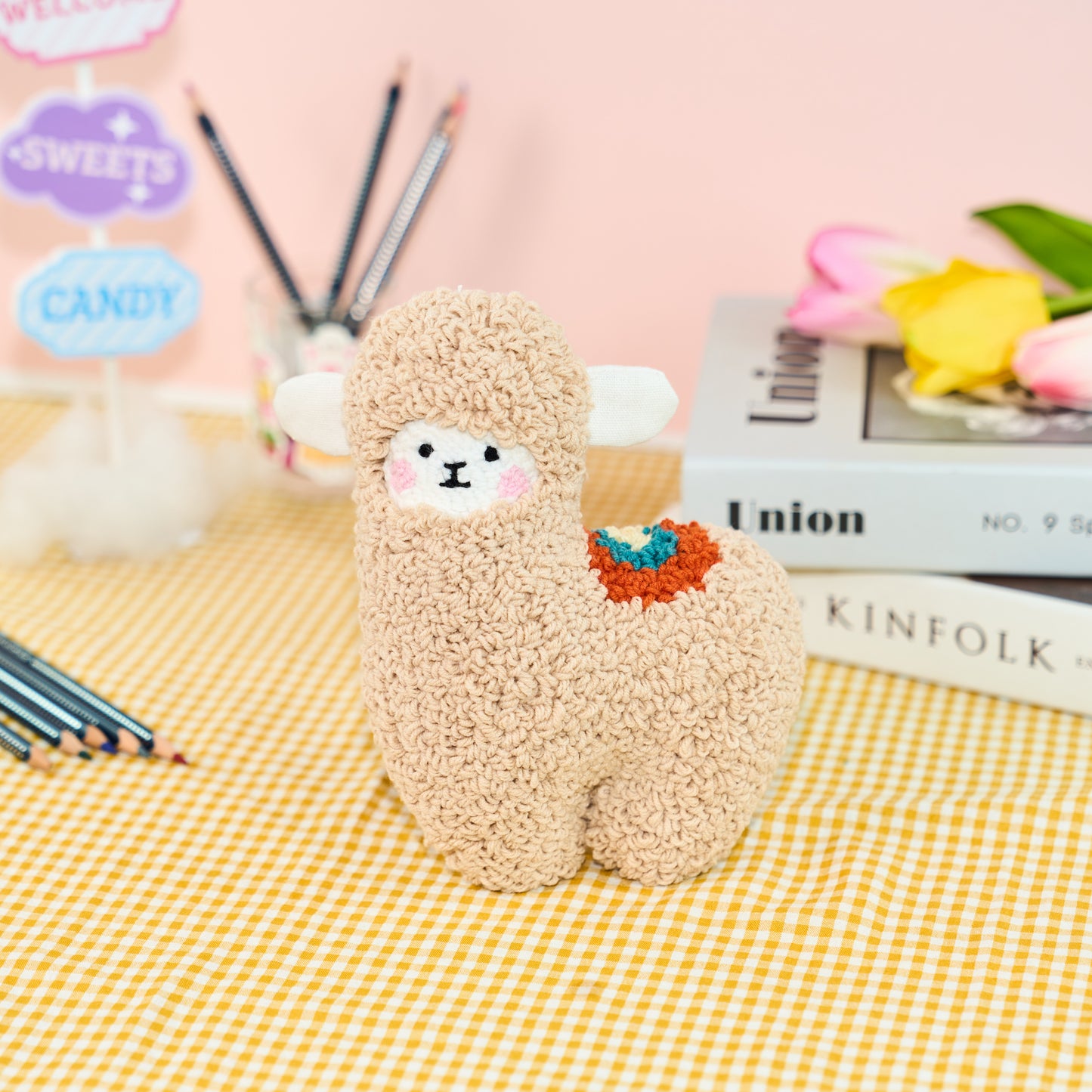Milo, Coco, Lumi The Alpaca Plush Toy Punch Needle Kit