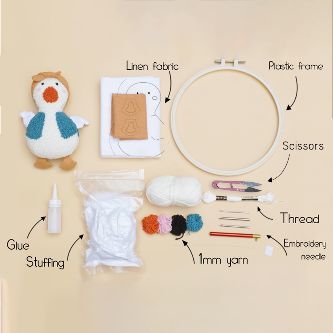 Dew & BunBun Plush Toy Punch Needle Bundle