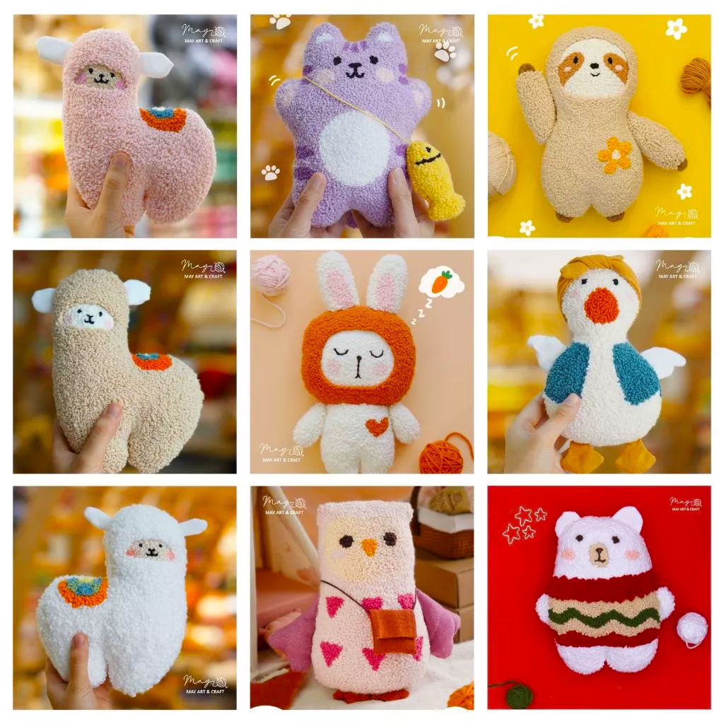 Coco The Alpaca Plush Toy Punch Needle Kit