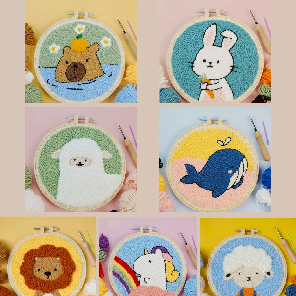 Lion & Whale Punch Needle Bundle