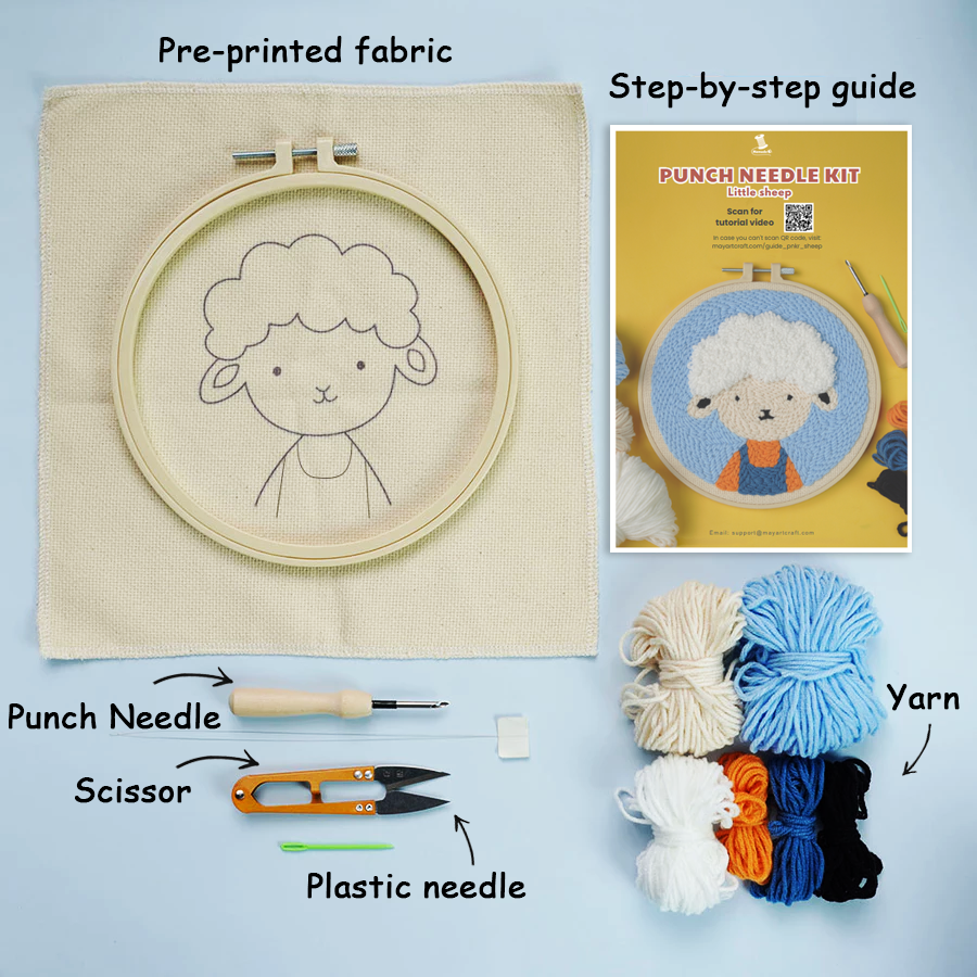 Sheep Punch Needle Kit