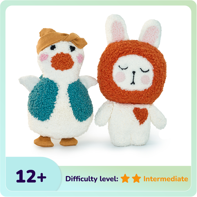 Dew & BunBun Plush Toy Punch Needle Bundle