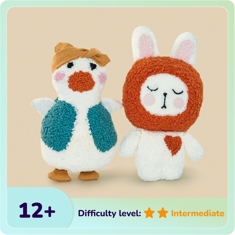 Dew & BunBun Plush Toy Punch Needle Bundle