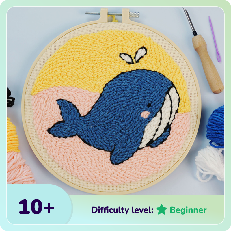 Whale Punch Needle Kit