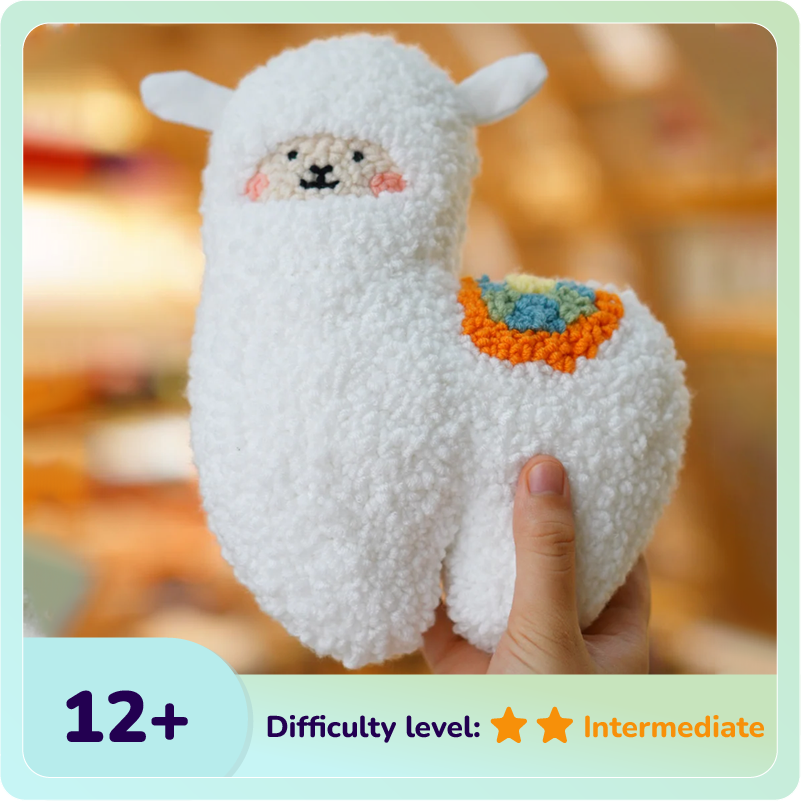 Coco The Alpaca Plush Toy Punch Needle Kit