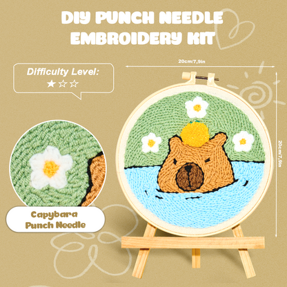 Capybara Punch Needle Kit