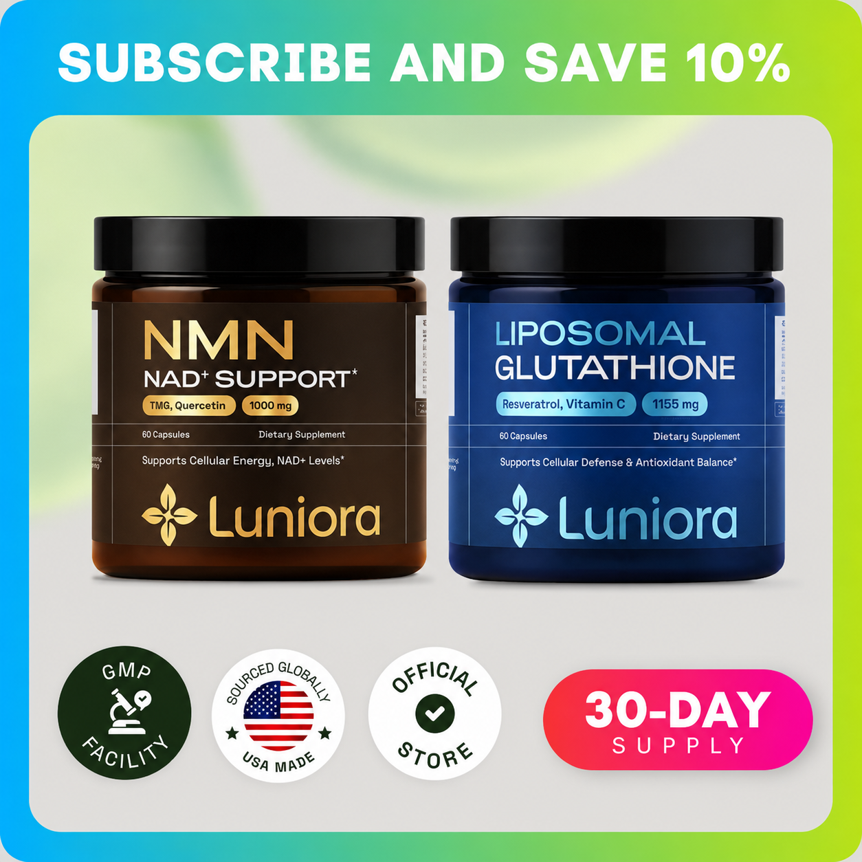 Energy & Defense DUO - NMN & Glutathione