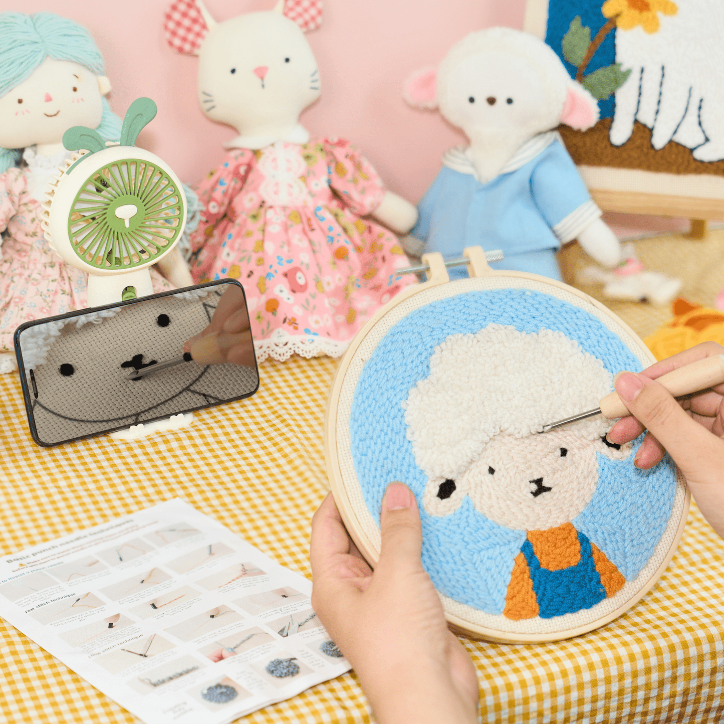 Sheep Punch Needle Kit