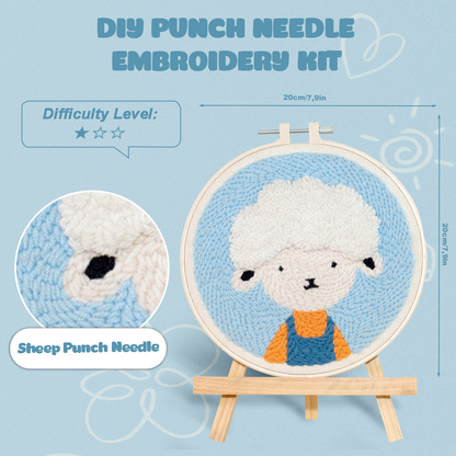 Sheep Punch Needle Kit