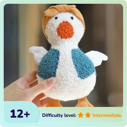 Dew The Duck Plush Toy Punch Needle Kit