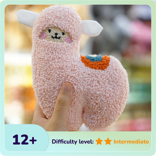 Lumi The Alpaca Plush Toy Punch Needle Kit