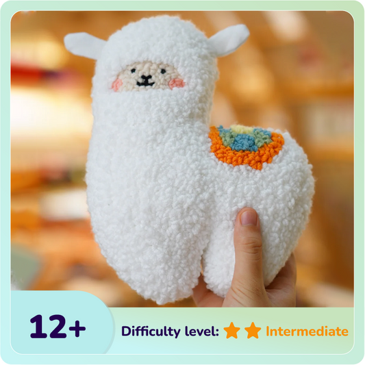 Coco The Alpaca Plush Toy Punch Needle Kit