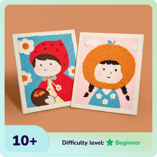 Little Red Riding Hood & Baby Orange Punch Needle Bundle