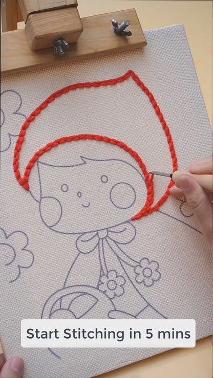 Little Red Riding Hood & Baby Orange Punch Needle Bundle